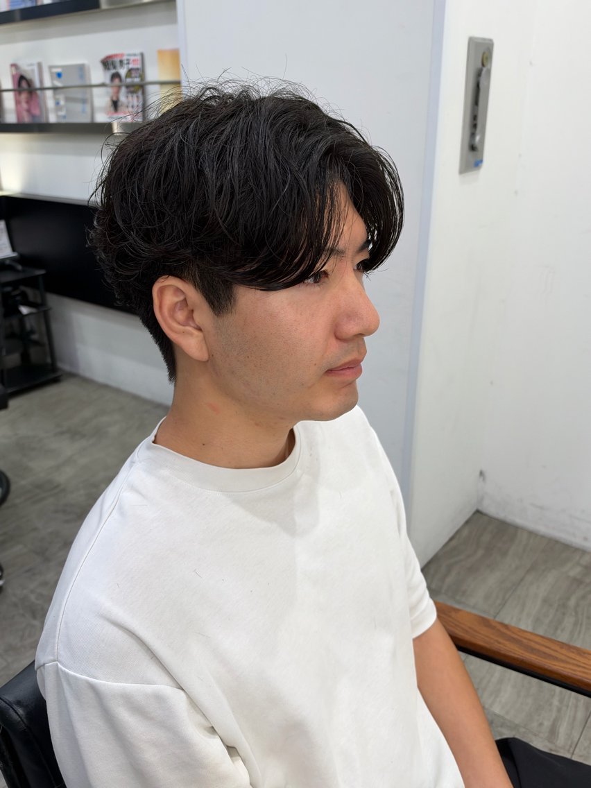 ショート パーマ ヘアアレンジ メンズ メンズパーマ ニュアンスパーマ カット パーマ トリートメント ヘアセット カット•パーマ特化/ 松下創斗のヘアスタイル