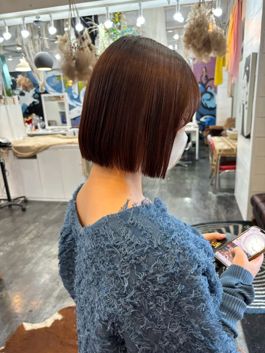 ミディアム カラー 髪質改善 LOMARLIE JURIAのヘアスタイル