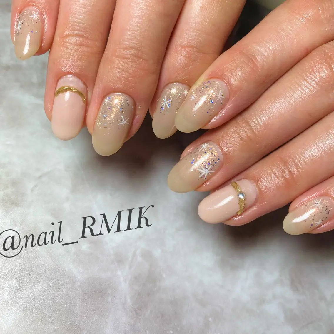 ネイル ジェルネイル 冬ネイル ハンドネイル nailsalon RMIKのネイルデザイン