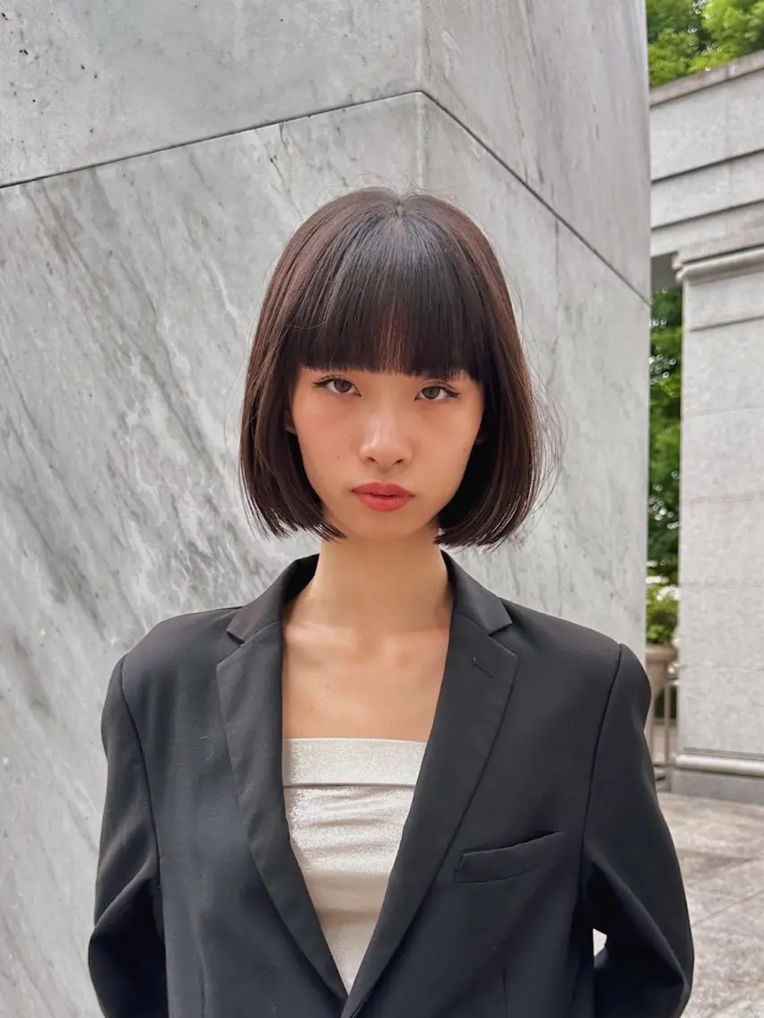 ショート ヘアカラー トリートメント HIROKI /艶カラー/カットのヘアスタイル