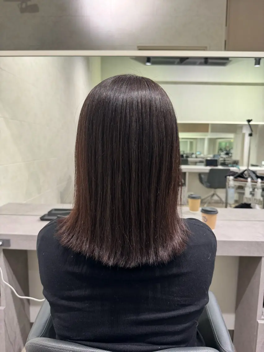 セミロング ダメージ、複雑履歴 の髪質改善　松本雄光のヘアスタイル
