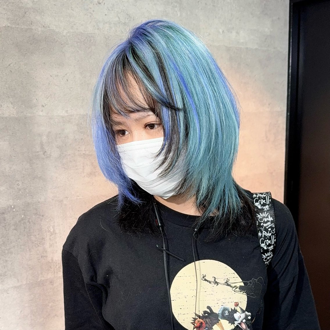 ショート カラー エクステ×ブリーチ× 推しカラー🌟Kのヘアスタイル