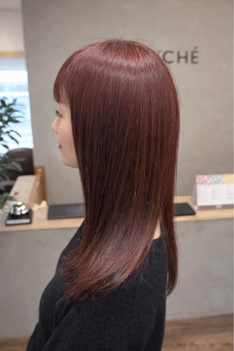 ロング カラー カット ヘアカラー 穐山 翔也のヘアスタイル
