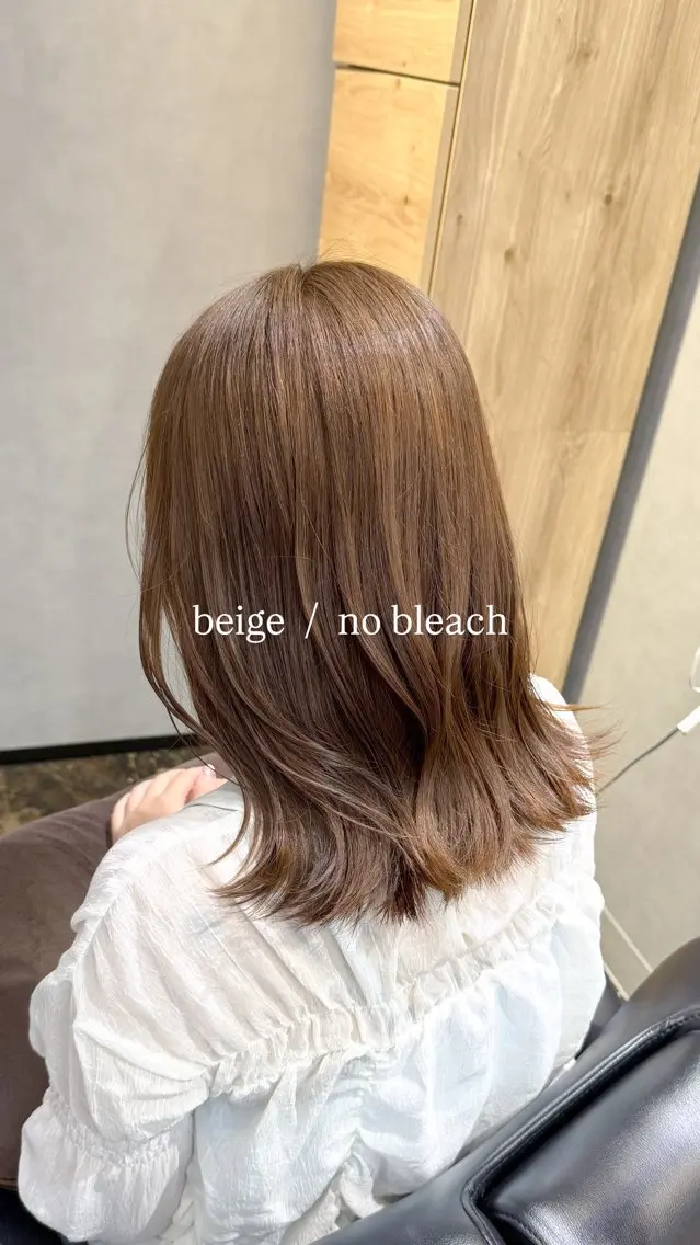 ミディアム カラー ベージュカラー カット ヘアカラー トリートメント 透明感カラー/パーマ 🌀アオノのヘアスタイル