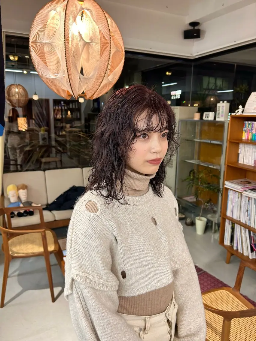 ミディアム カラー 藤原 あかりのヘアスタイル