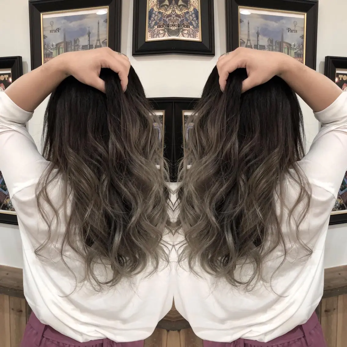 ロング カラー M IIのヘアスタイル