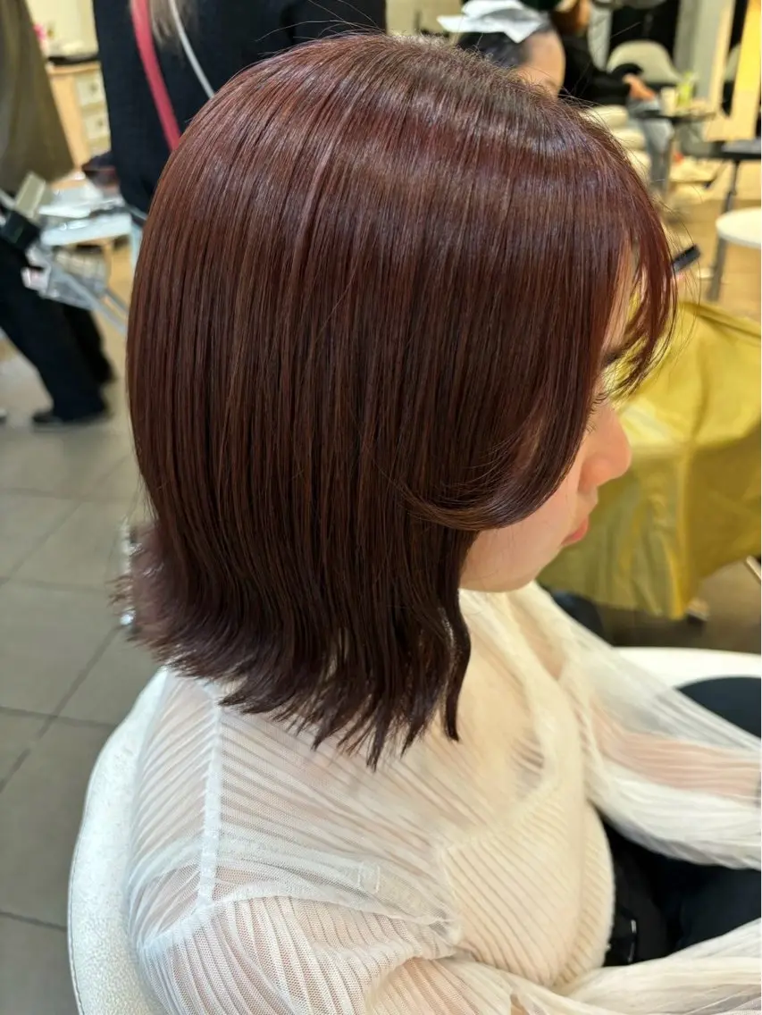 ミディアム カラー 矢口 ののかのヘアスタイル
