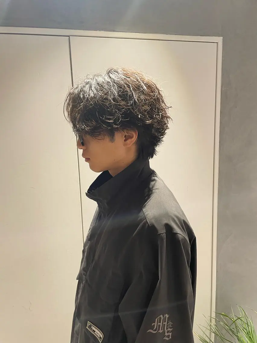 ミディアム パーマ メンズ カット 🔱メンズパーマ特化 🔱山下和輝のヘアスタイル