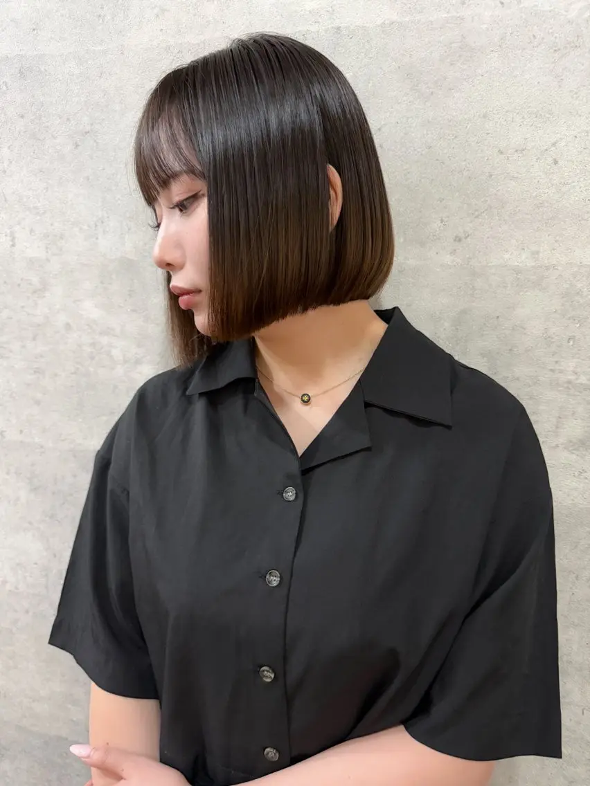 ミディアム ボブ トリートメント カット トリートメント Grow by NYNY 打越裕樹のヘアスタイル