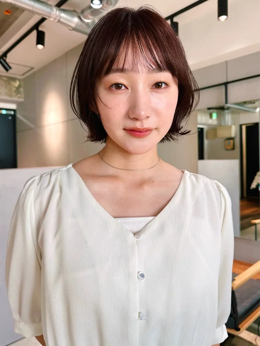 ショート カラー パーマ kazuki【顔周り ×レイヤーカット】のヘアスタイル