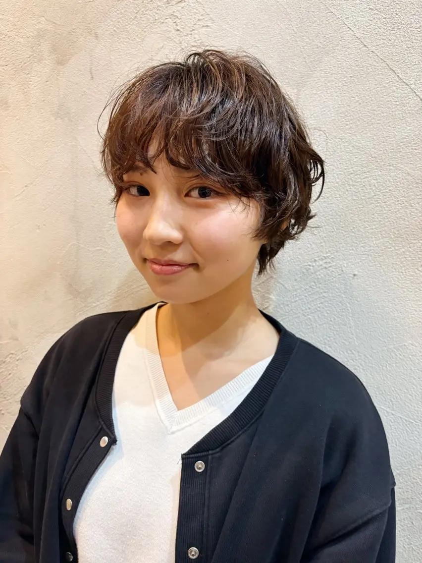 ショート パーマ 似合わせカット/ パーマ/藤田和樹のヘアスタイル