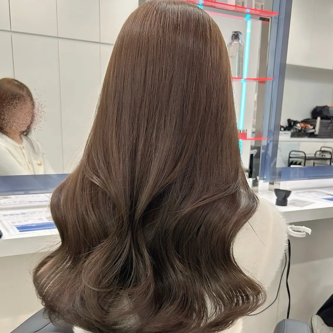 ロング カラー ヘアカラー ミントベージュ/韓国 ヘア🌿RION🦋のヘアスタイル