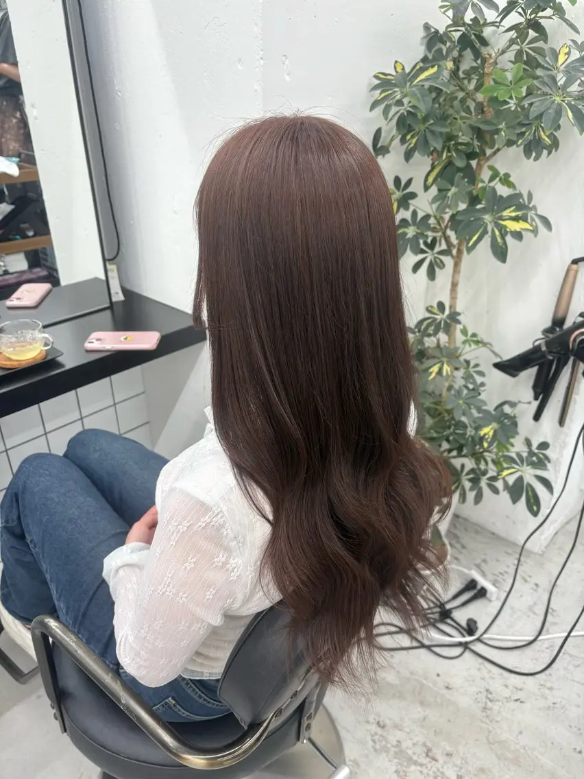 ロング カラー ブラウンカラー ピンクカラー ピンクブラウン ヘアカラー 🌟ゆりあ🌟 JILLSTUDIOのヘアスタイル
