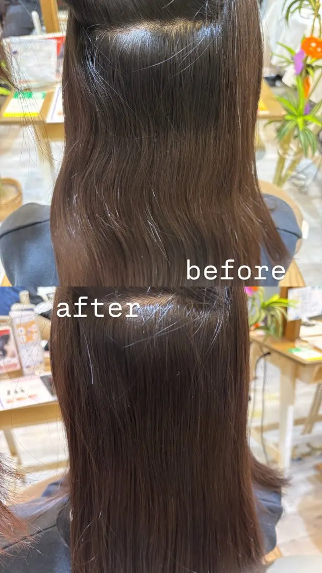 ロング 伸ばしかけ 髪質改善 縮毛矯正 インナーブリーチ募集 おおつる🌻のヘアスタイル