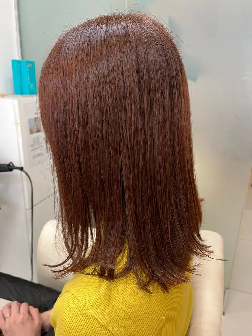 ミディアム カラー 柳川 玲也のヘアスタイル