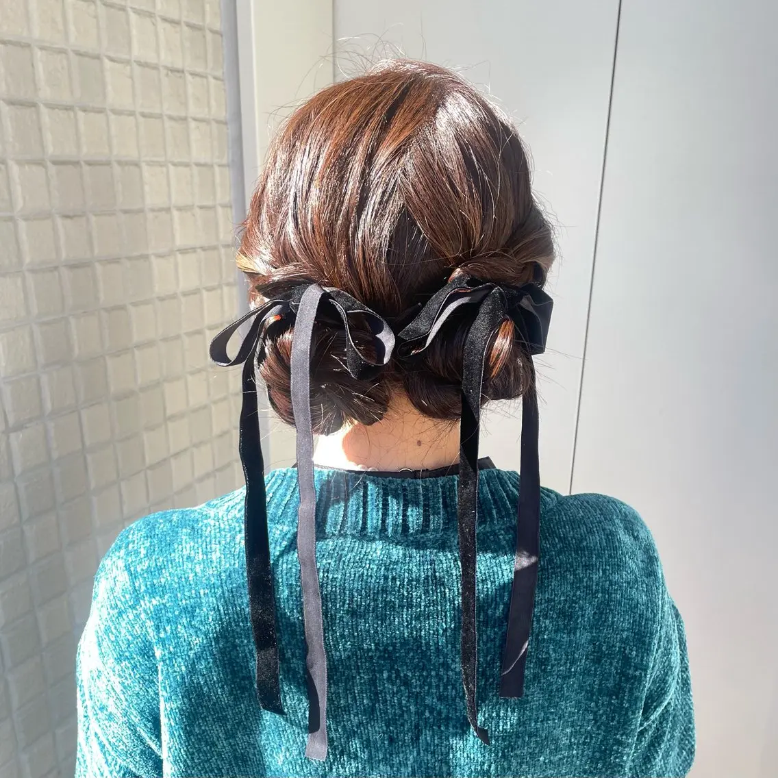 ヘアアレンジ ヘアセット 銀座：似合わせカラー オリーブ🫒アレンジのヘアスタイル
