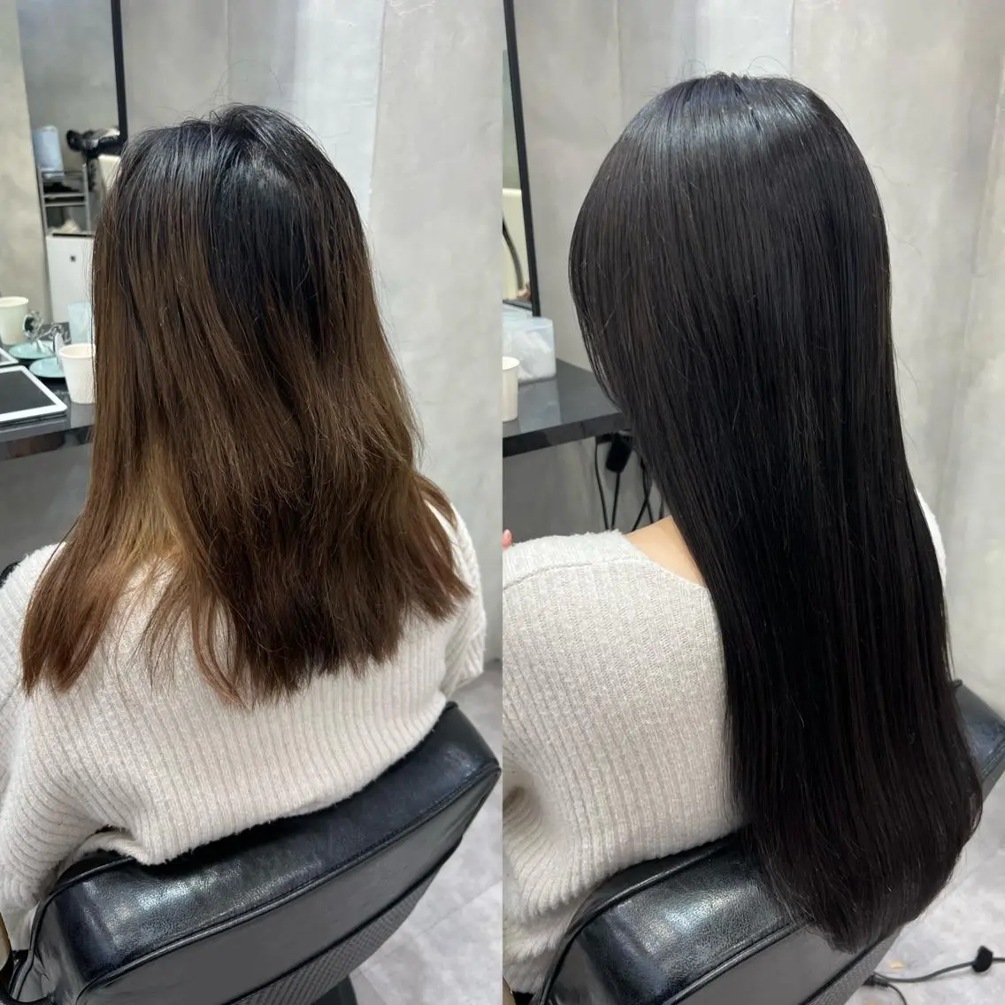 ロング カラー ヘアアレンジ シールエクステ アディクシーカラー アッシュ バレイヤージュ ベージュカラー カット ヘアカラー エクステ ar+ ❤︎ maiのヘアスタイル