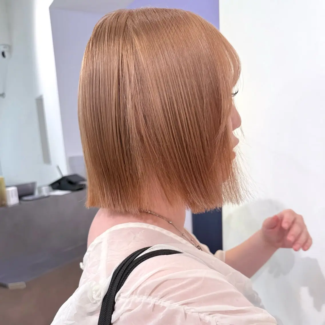 ミディアム カラー ヘアカラー ヒマリ/ オリーブ/ハイトーンのヘアスタイル