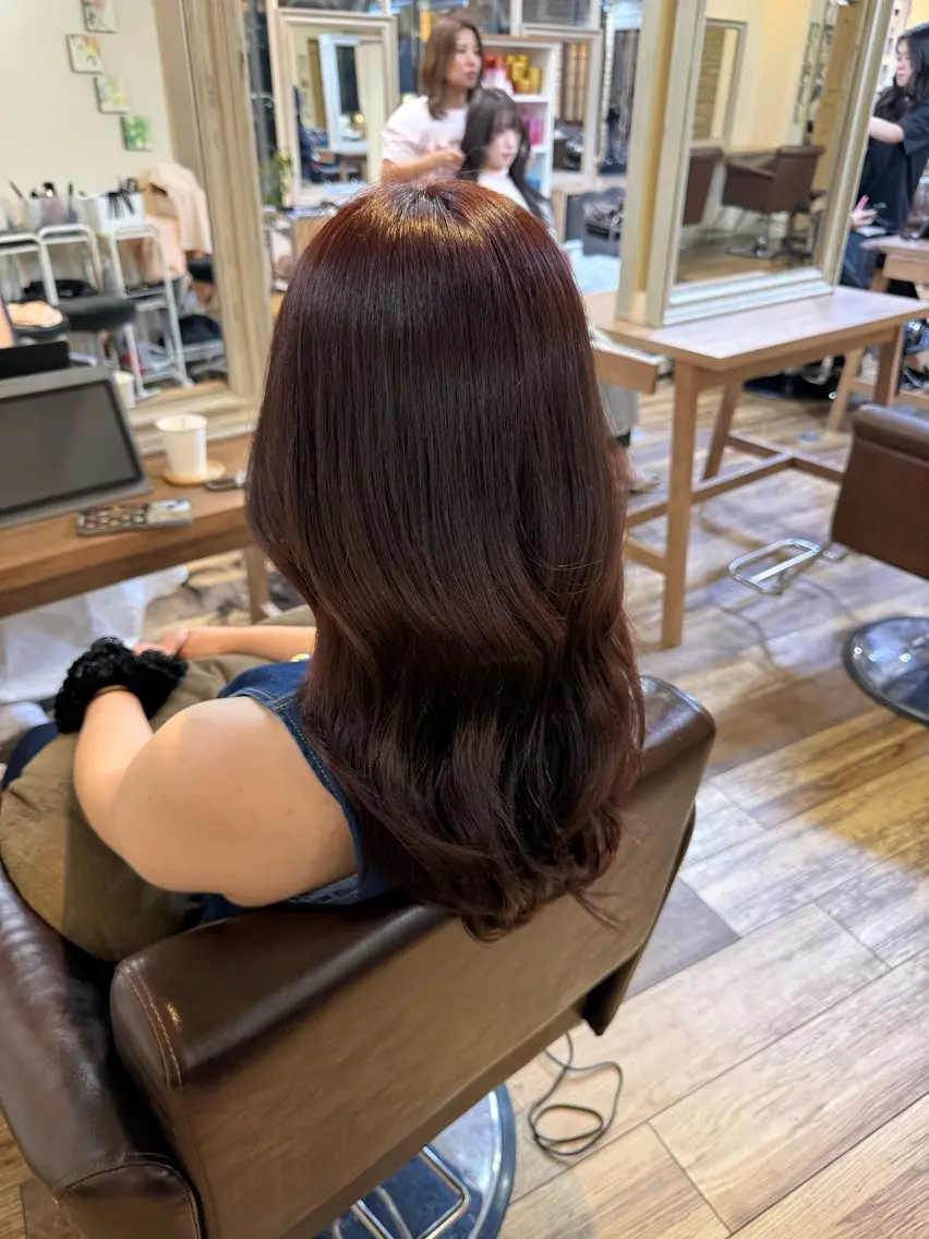 カラー ブラウンカラー レッドカラー ヘアカラー koki/オリーブ/ カットモデル募集のヘアスタイル