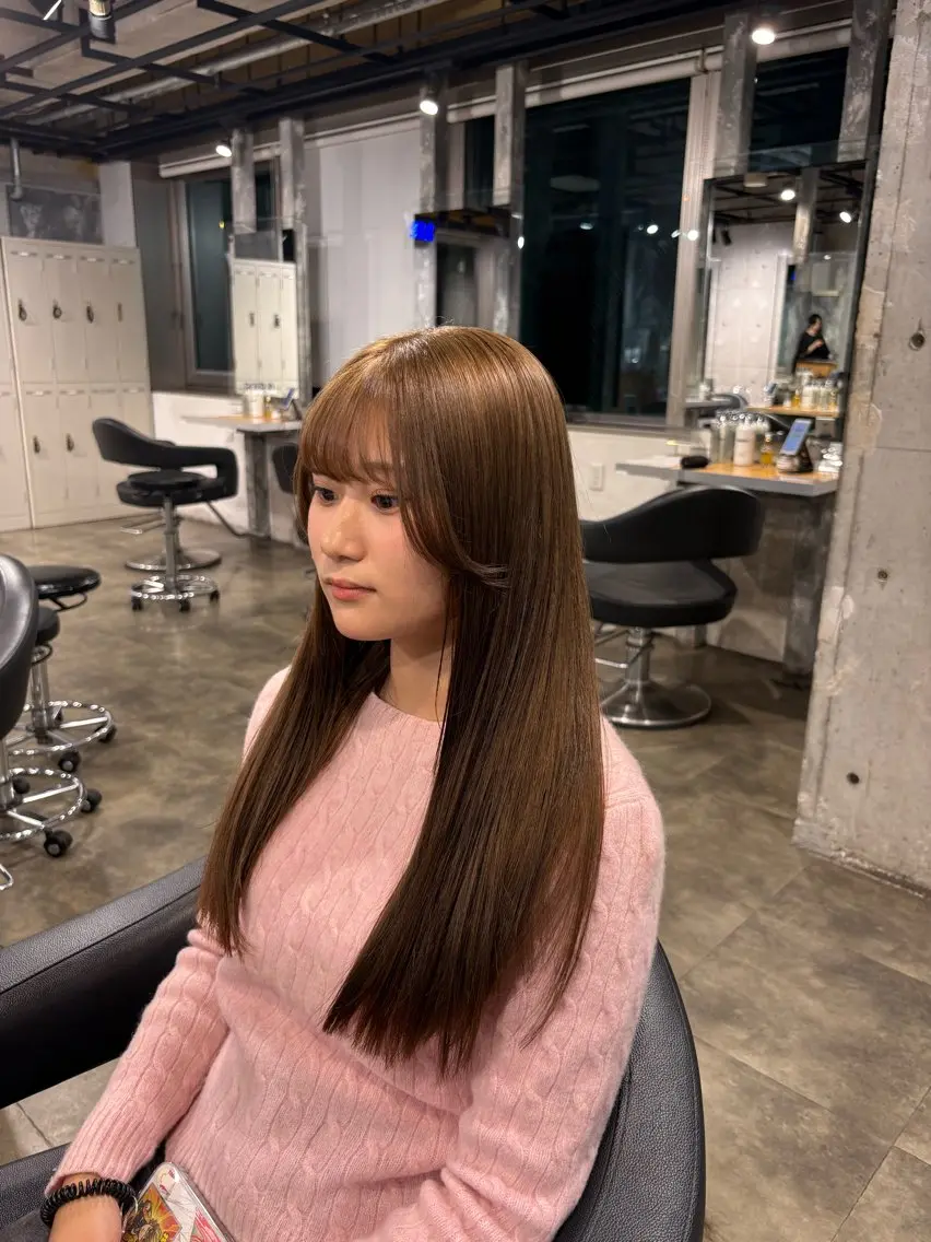 ロング カラー カット ヘアカラー ハイトーン 横浜💞ミオのヘアスタイル
