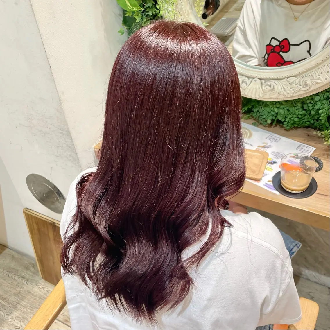 ミディアム カラー レッドカラー ヘアカラー 横浜パーマ🌐ボブ✨ 暖色カラーもえかのヘアスタイル