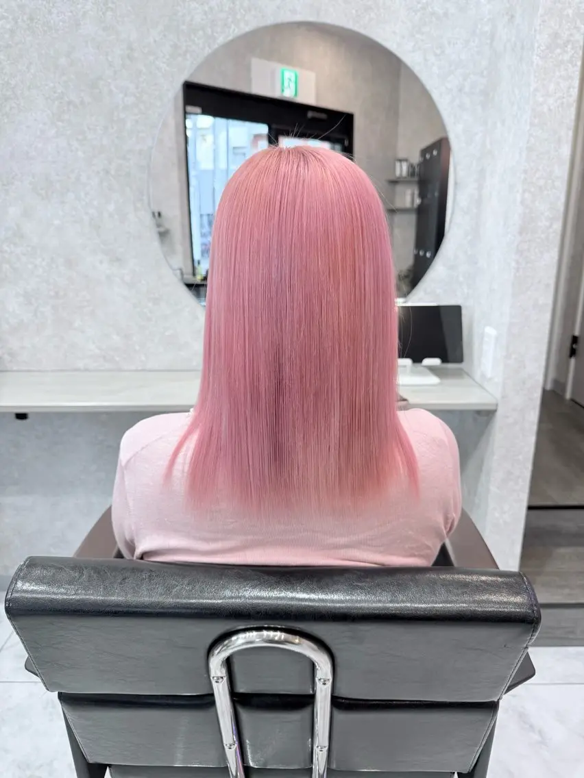 ミディアム カラー 🌺ハイトーン🌺 矢葺 なぎさ🌺🌺のヘアスタイル