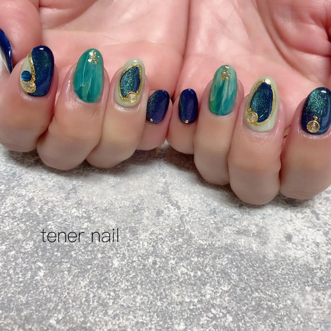 ネイル グリーン テネルネイル tener nailのネイルデザイン