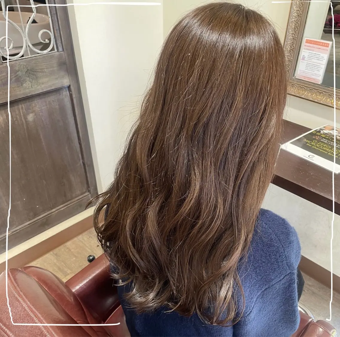 ロング 色落ちまで可愛い🩷 透明感🩵安江理緒のヘアスタイル