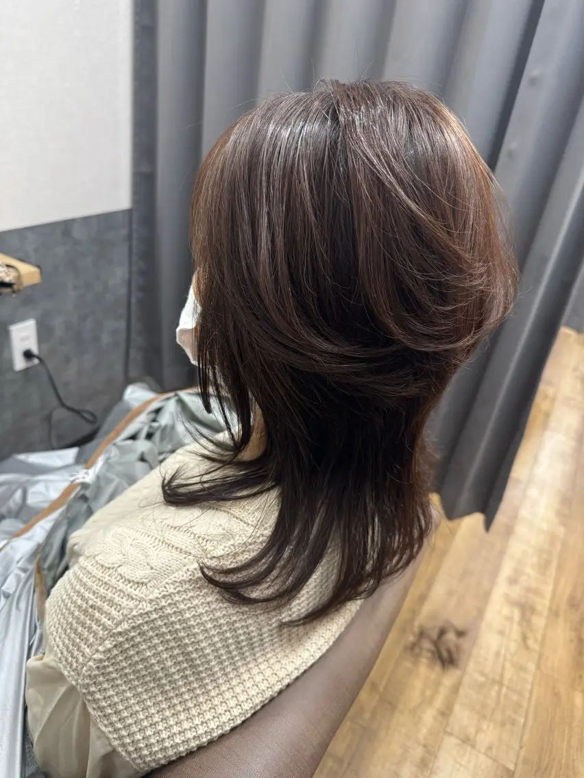 ミディアム カラー reeed konnoのヘアスタイル