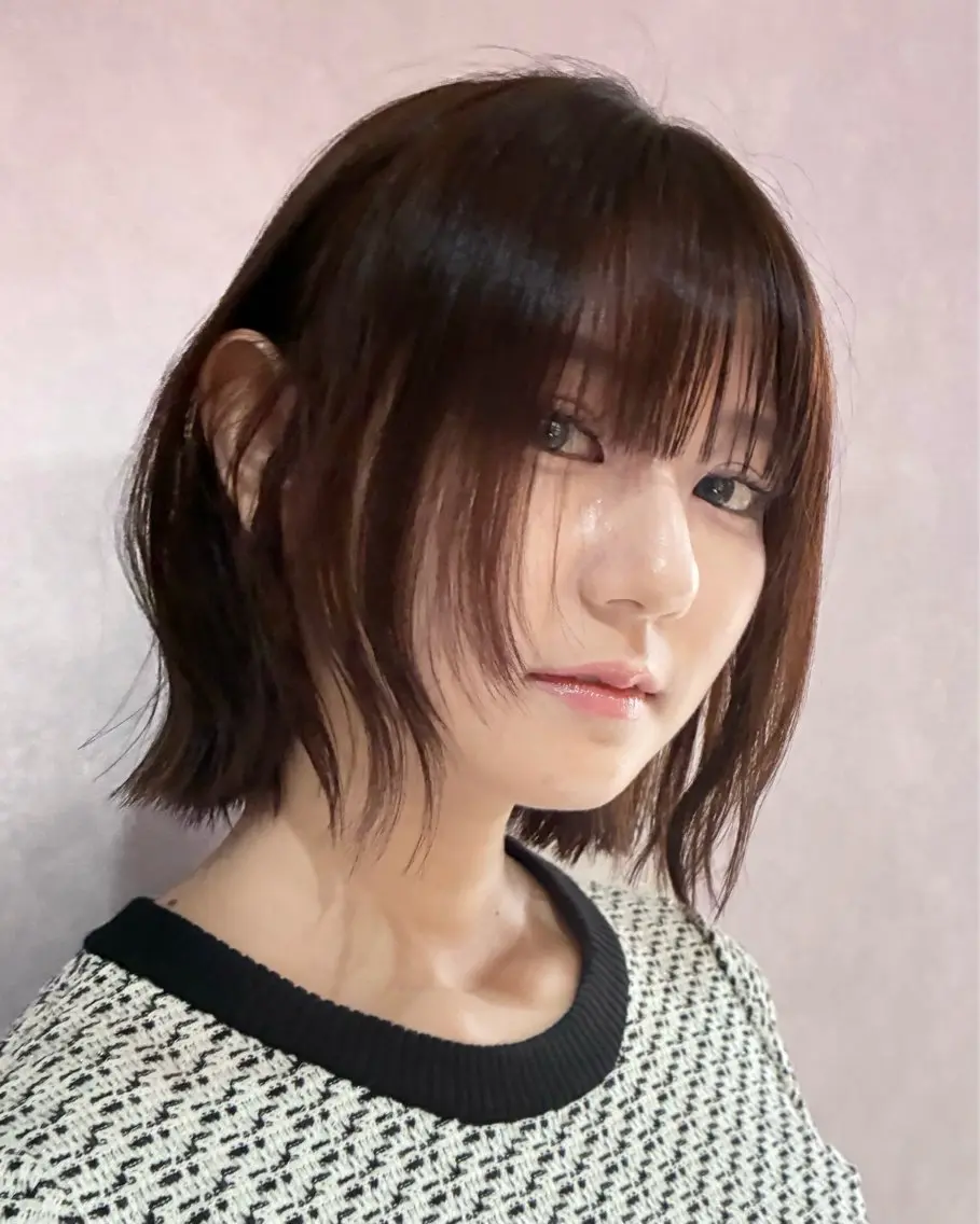 似合わせボブカット+うる艶カラーの写真