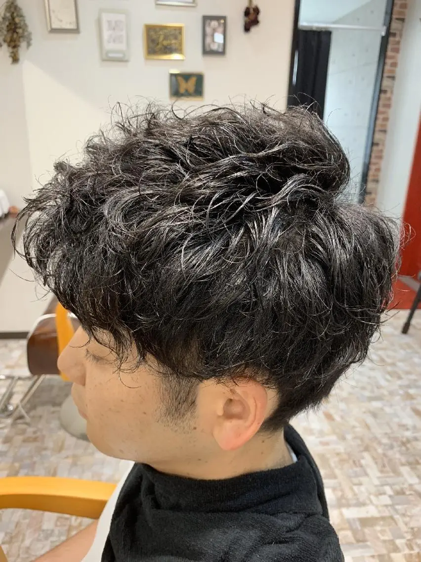 ✨人気✨メンズカット+パーマ＋黄金比眉カットの写真
