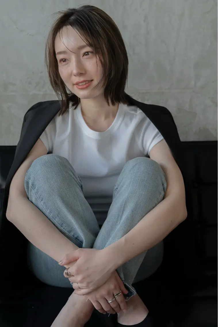 ミディアム カラー カット ヘアカラー トリートメント 落合 妙佳のヘアスタイル