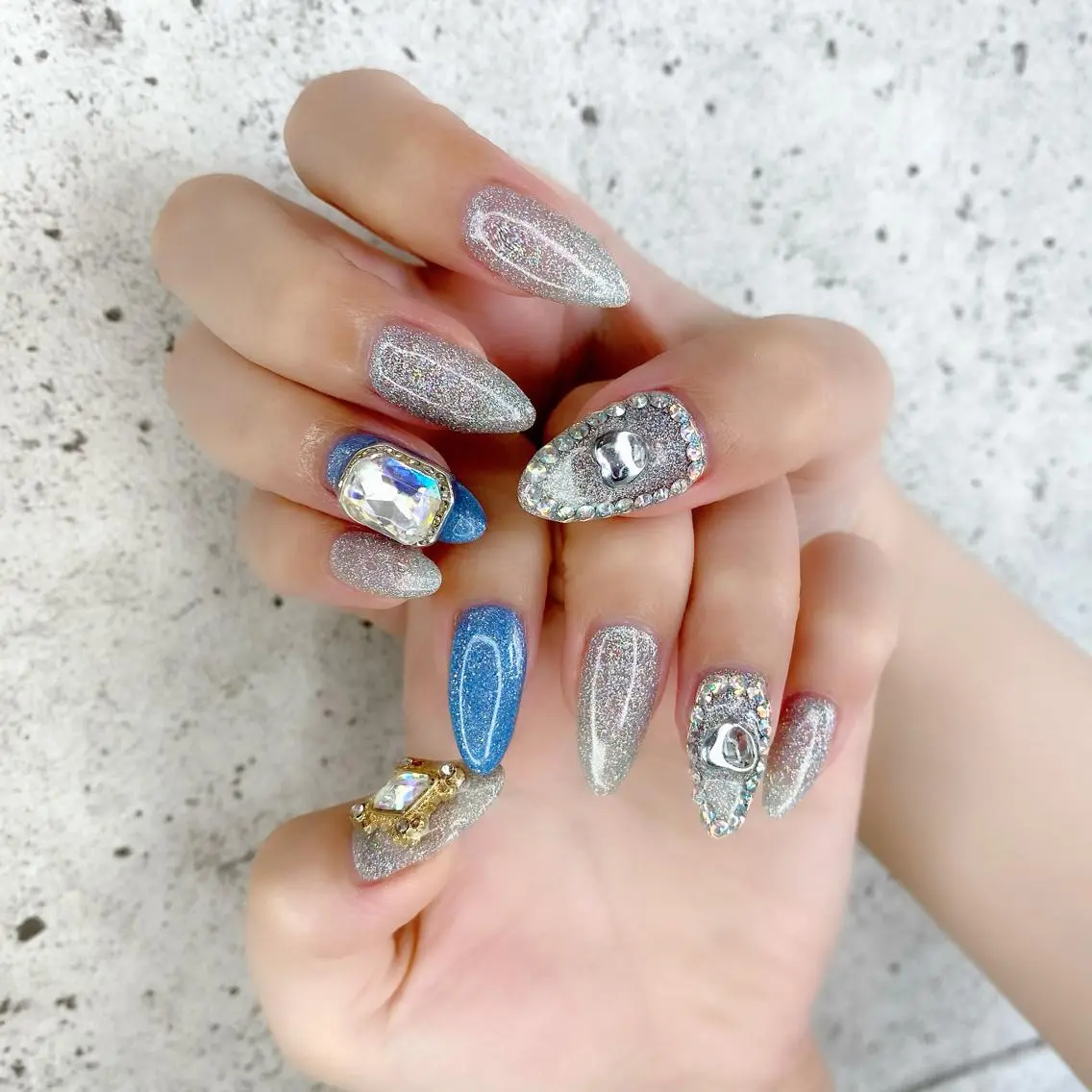 ミディアム カラー パーマ ヘアアレンジ メンズ キッズ ネイル マツエク・マツパ ハンドネイル Salon Ｋのネイルデザイン