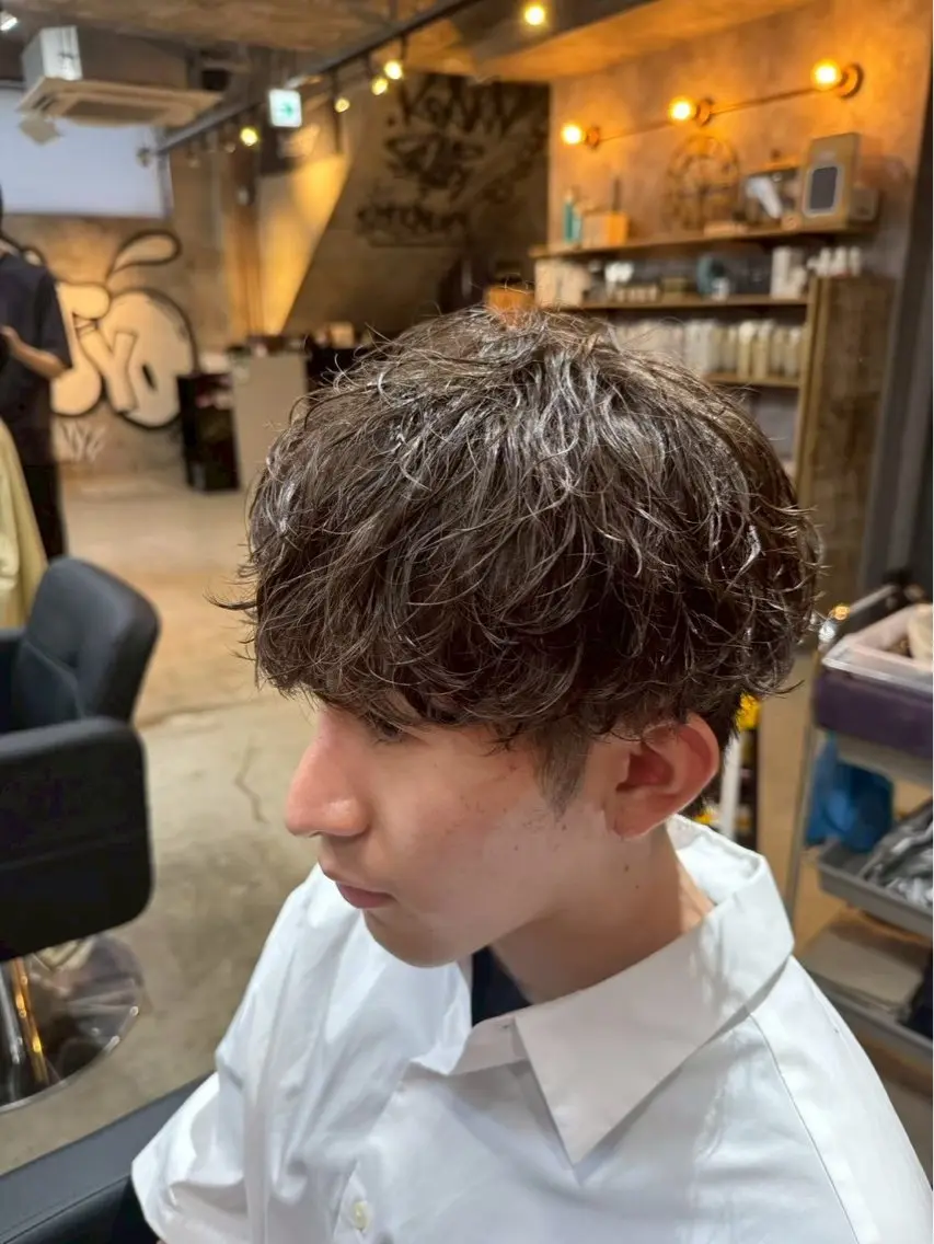 カラー メンズ カット パーマ keany錦糸町 ハセベユウのヘアスタイル