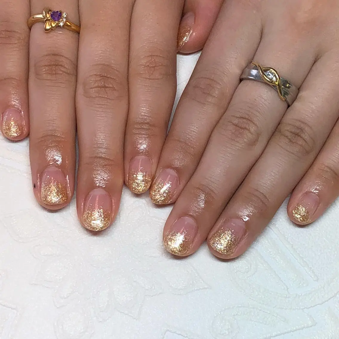 ネイル グラデーション ラメ(グリッター) ラメグラデーション KIREIE NAILSのネイルデザイン