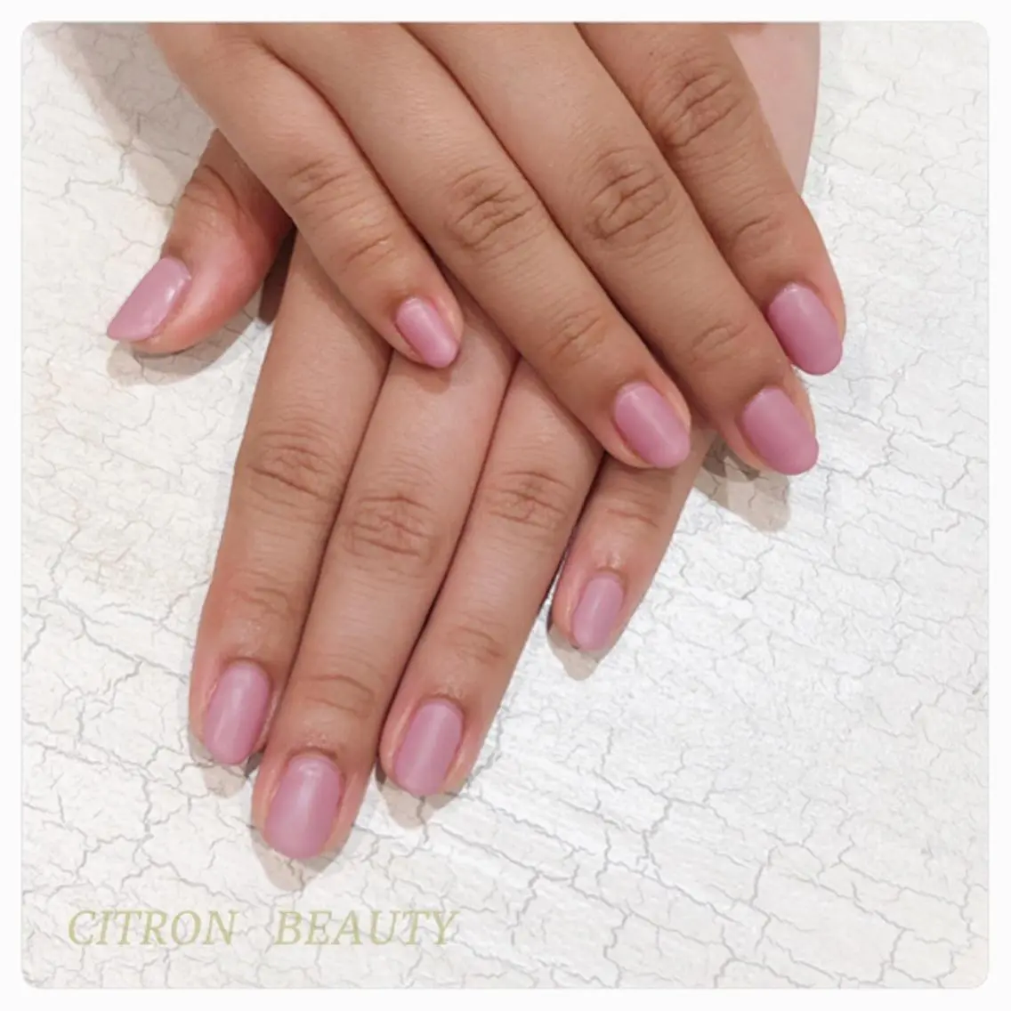 ネイル マットネイル ピンク CITRON NAIL💅練習生のネイルデザイン