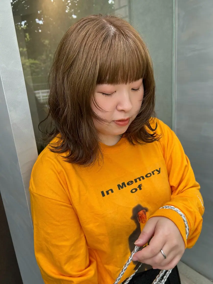 ミディアム カット 井手 素子のヘアスタイル
