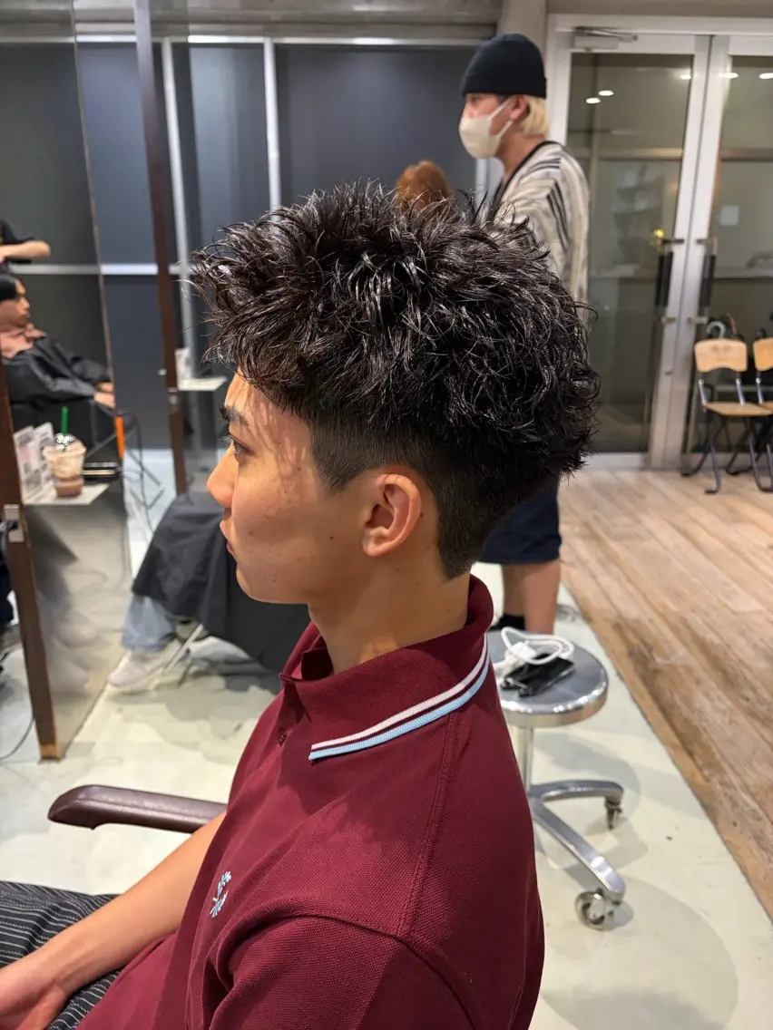 カット ショートのパーマの写真