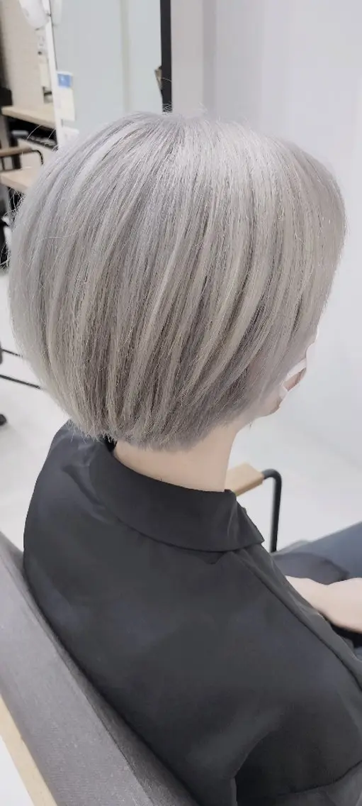 カラー ブリーチ ハイトーンカラー シルバー カットモデル募集中 🥀タカハシ🥀のヘアスタイル