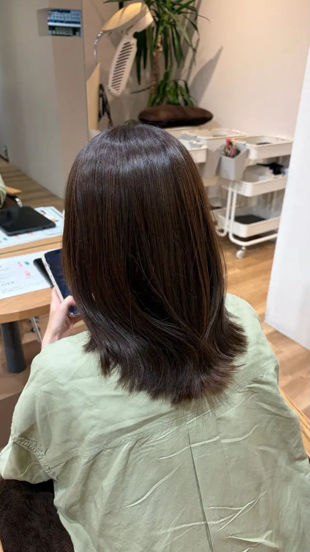 ミディアム カラー ヘアカラー 中山 紗希のヘアスタイル