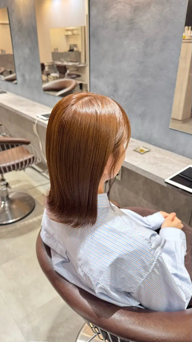 ミディアム カラー 清水 菜々子のヘアスタイル