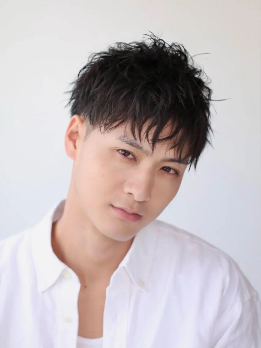ショート パーマ メンズ カット パーマ 田原 慎也のヘアスタイル