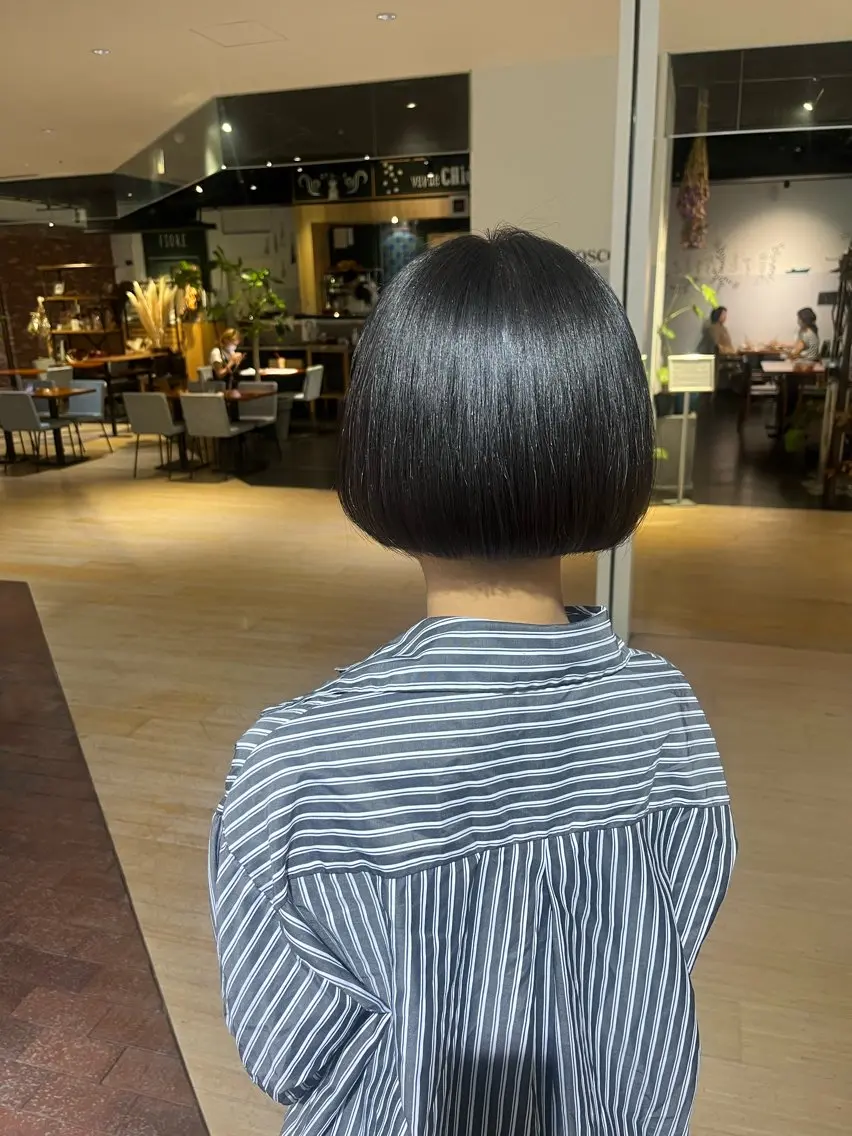 ショート ボブ カット ヘッドスパ マンツーマン 縮毛矯正/マユコのヘアスタイル