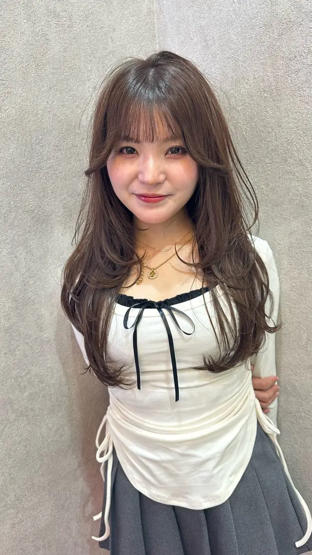ロング カラー カット ヘアカラー トリートメント ヘアセット レイヤーダブルカラー KYONのヘアスタイル
