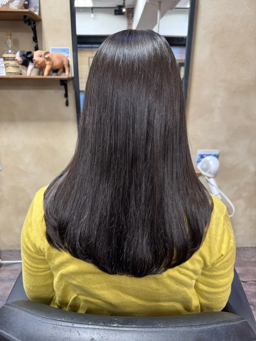 セミロング カラー カット ヘアカラー 艶カラー🎀 YUUKAのヘアスタイル