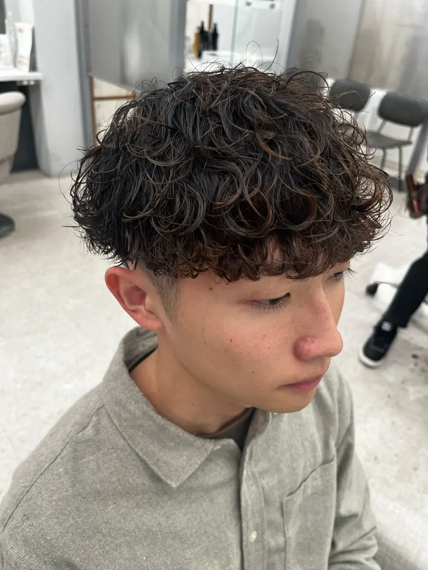 パーマ メンズ カット パーマ 🍐シャドウパーマ メンズ特化/守岡🍐のヘアスタイル