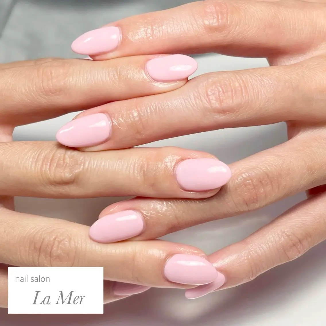 ネイル ジェルネイル ガーリー オフィスネイル ワンカラーネイル パステルネイル ハンドネイル nailsalon La Merのネイルデザイン