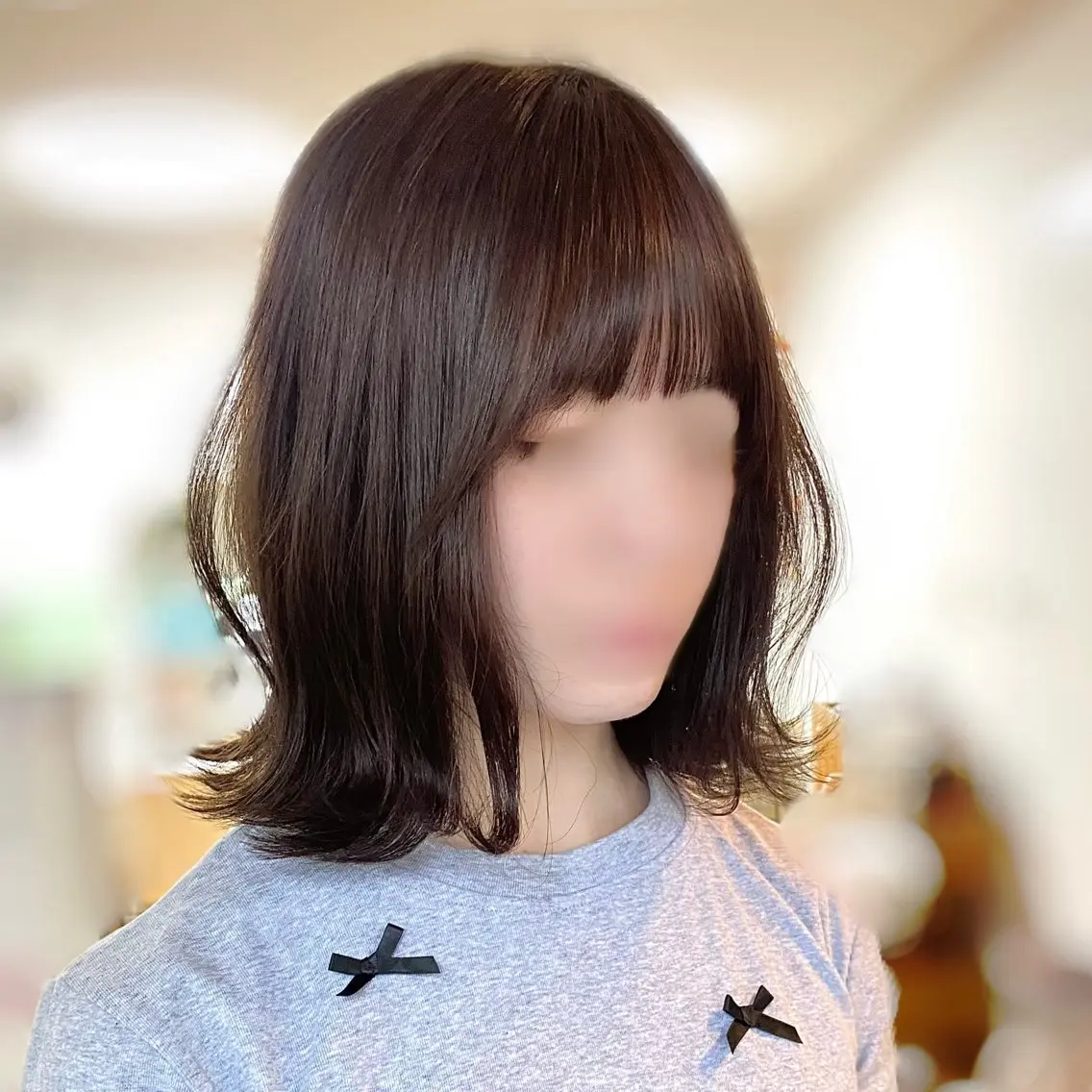 ミディアム カラー ブリーチ グレージュ ラベンダーカラー ラベンダーグレージュ ラベンダーグレー 🥣 hashi 🛋️のヘアスタイル