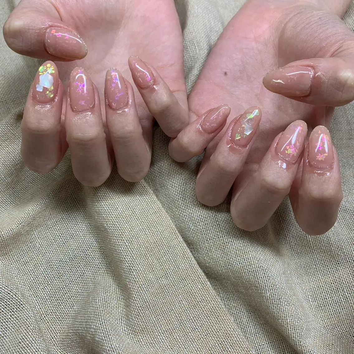 ネイル オフィスネイル ピンク シンプルネイル . SHIORIのネイルデザイン