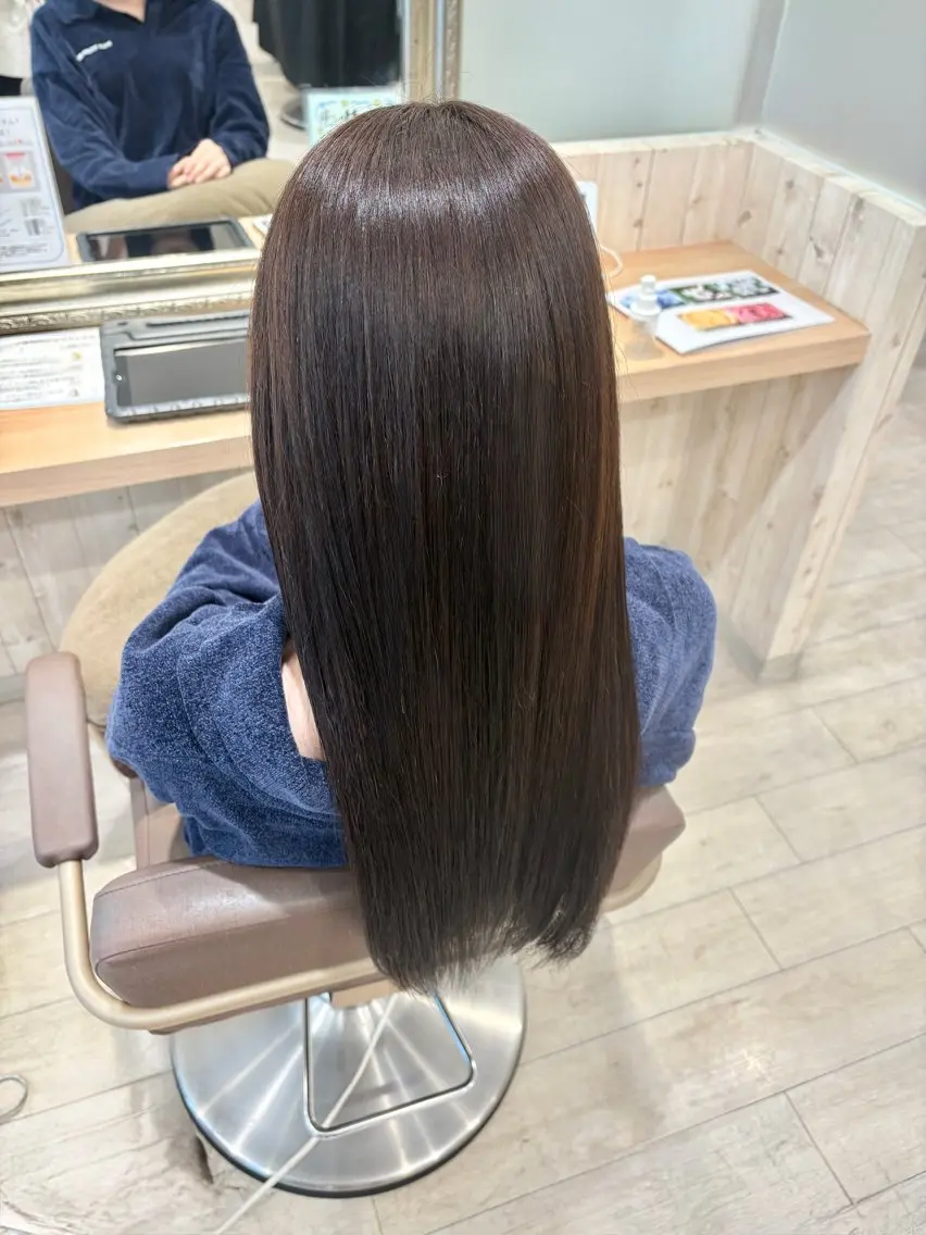 ロング カラー ヘアカラー トリートメント 韓国ヘア🧸髪質改善 🧸きくちみさきのヘアスタイル